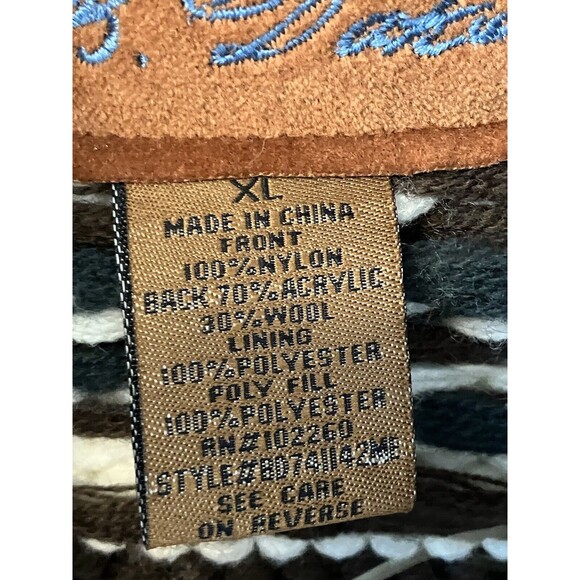 BB Dakota Faux Fur Collar Knit Back Vest Womens Size XL Full Zip Wool Blend - Picture 4 of 7